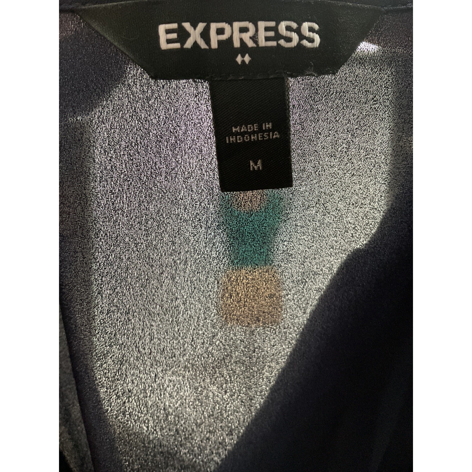 Express Blue Polyester Women's Button-Up Top - image 3