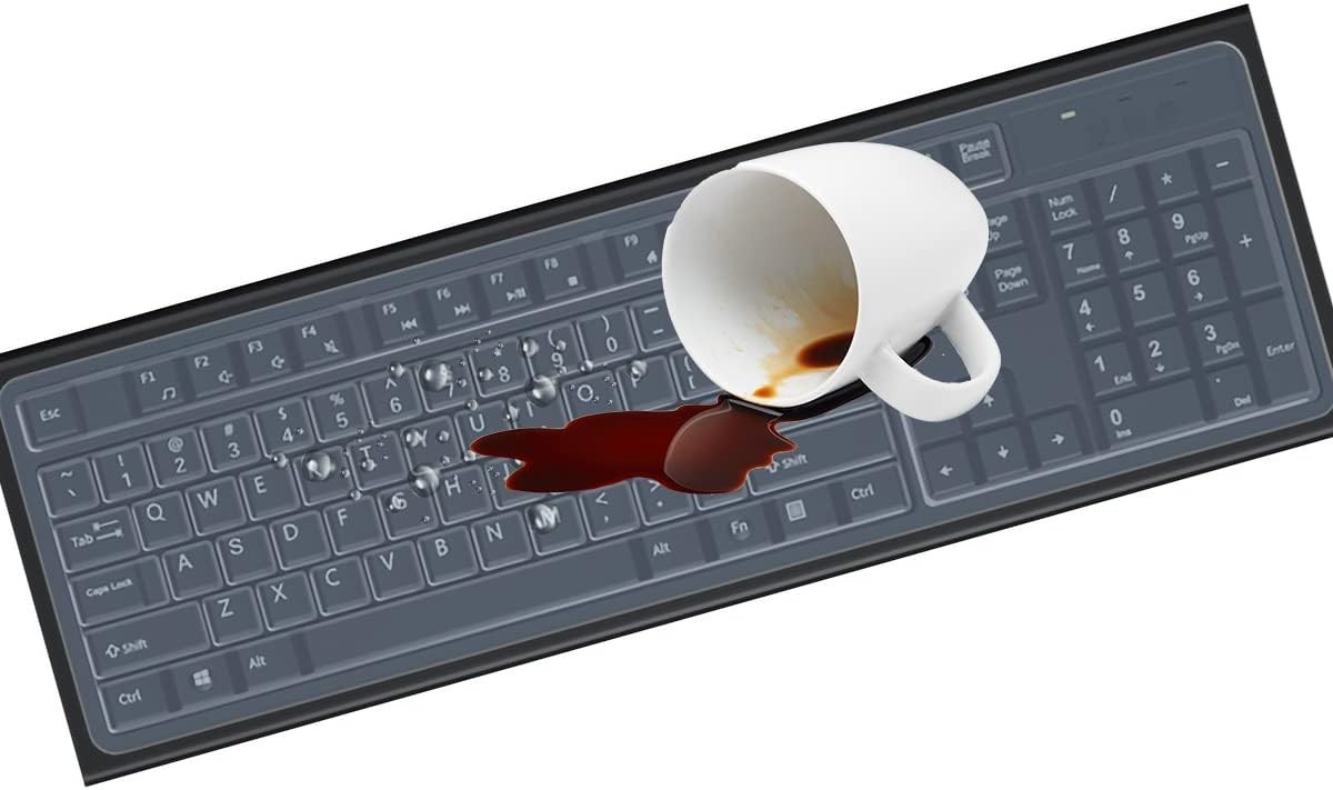 (2 Pack) Universal Clear Anti-Dust Keyboard Skin Protector Cover for 104/107 Key