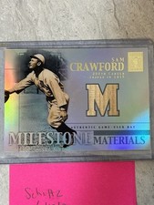 Sam Crawford 2002 Topps Tribute Milestone Materials Game Used Bat Tigers
