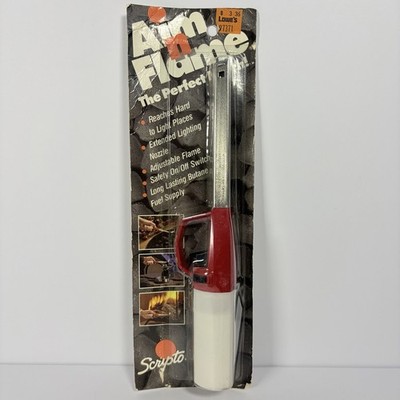 Vintage Scripto Aim Flame Utility Lighter Refillable Discontinued Model 1990's