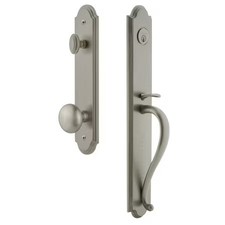 Grandeur Arc Solid Brass Rose Keyed Entry Single Cylinder Full Plate