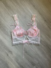 For Love Lemons Gabriella Bustier Hearts Lace Pink Medium