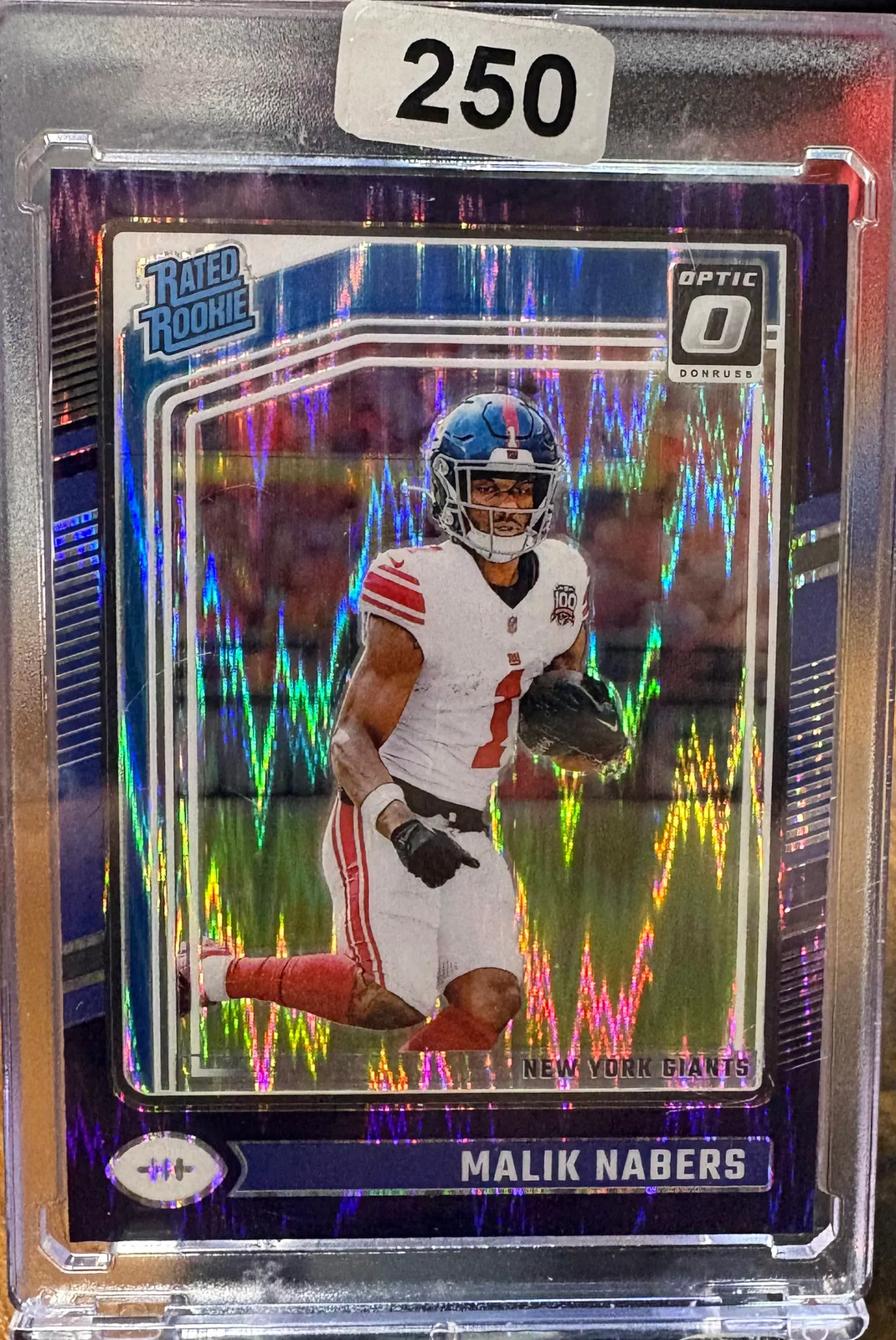 2024 Panini Donruss Optic Rated Rookie Malik Nabers #271 Purple Shock