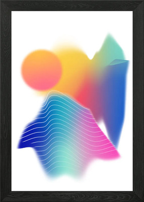 Netz Farbverlauf warm gerahmtes Wandbild Poster Leinwanddruck Bild