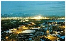 Vintage Postcard Reno Nevada Night Panorama City Lights View Continental