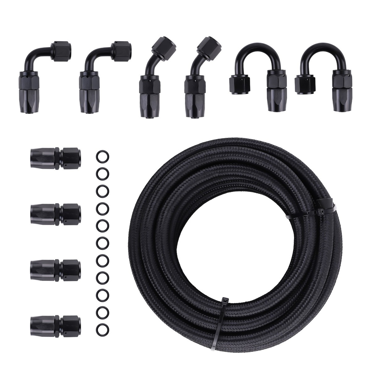 Manguera De Caucho Flexible Para Gasolina 6 Mm X 1 Metro – Con 6 Abrazaderas De Acero Inoxidable – Para Motos, Coches, Cortacéspedes Y Motores Pequeños