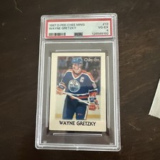 1987-88 O-PEE-CHEE MINIS #13 WAYNE GRETZKY EDMONTON OILERS OPC PSA 4 VG-EX
