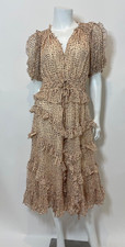 NWT Ulla Johnson Cara Dress in Leopard Ikat Dot Size 4