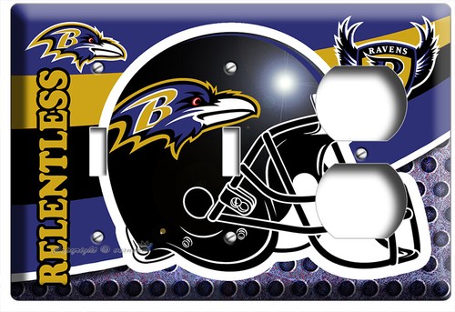 EQUIPO DE FÚTBOL BALTIMORE RAVENS INTERRUPTOR DE LUZ SALIDA DE PARED HOMBRE CUEVA DECORACIÓN DEL HOGAR - Imagen 33 de 34