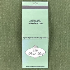 Vintage Matchbook The Proud Bird Restaurant Los Angeles CA Matches Unstruck
