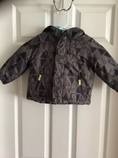 Cat  Jack Winter Coat Gray Hooded Warm Zipper Pockets Boys Toddler 18 M