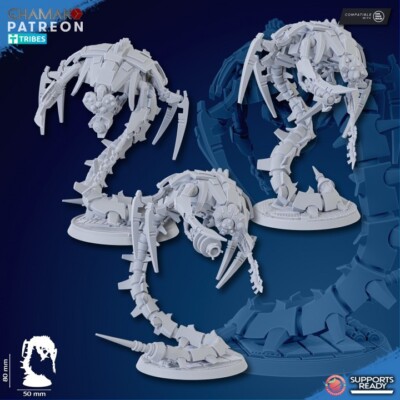 Lot of 3 Warhammer 40,000 Compatible Wraiths