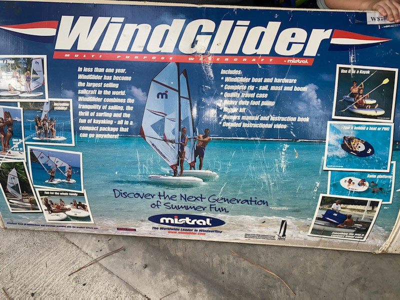 mistral windglider inflatable windsurfer