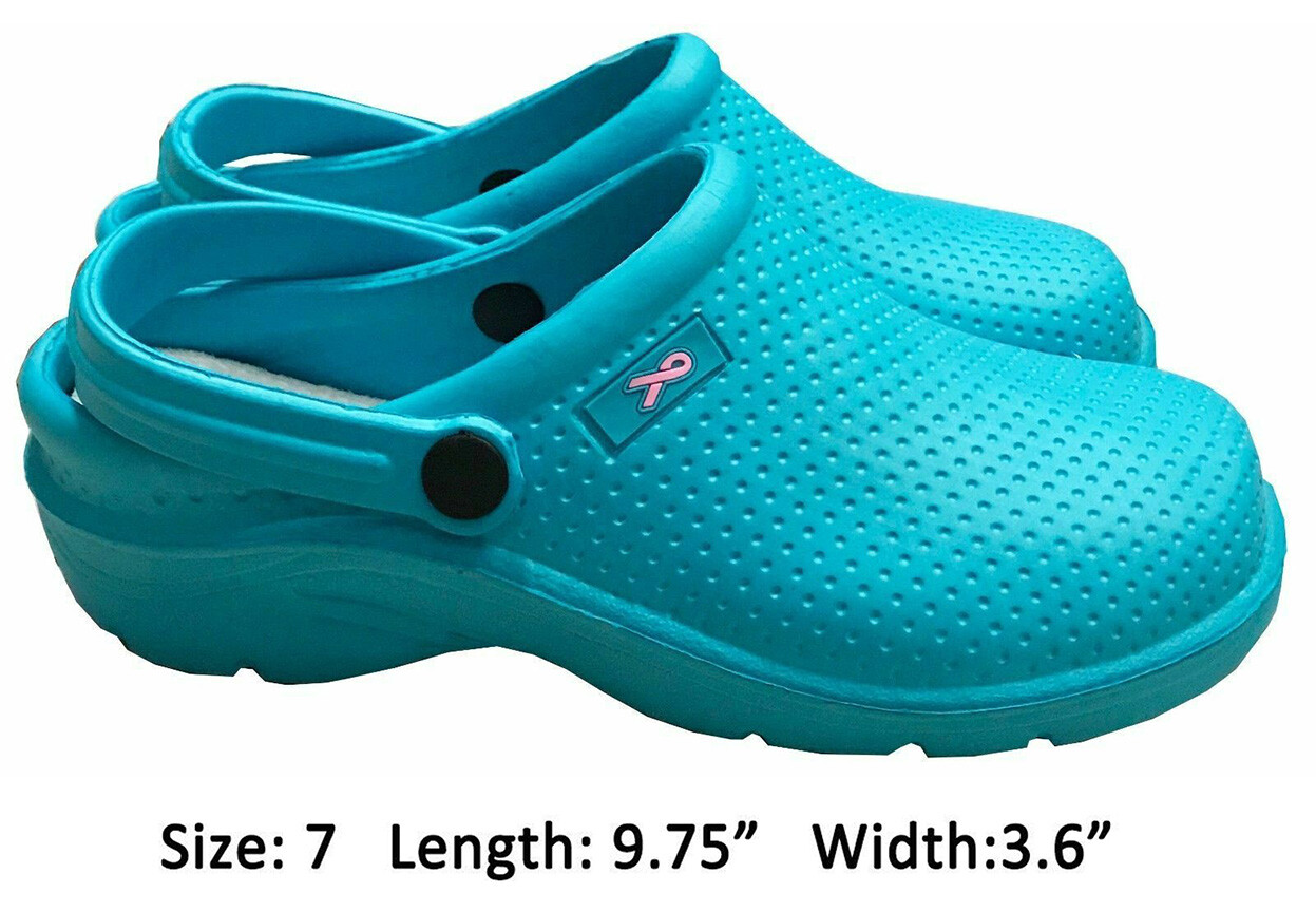 Медицинские женские ультралегкие сабо для медсестер с ремешком на каблуке, легкие туфли бирюзового цвета 7