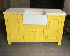 Belfast Sink Unit Solid Pine 4 Door Painted In The Colour Of Your Choice