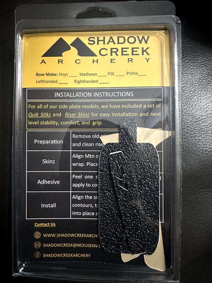 Shadow Creek Archery Side Plates For RH Mathews Black eBay