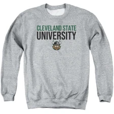 Cleveland State Adult Crewneck Sweatshirt Stacked, Athletic Heather, S-3XL