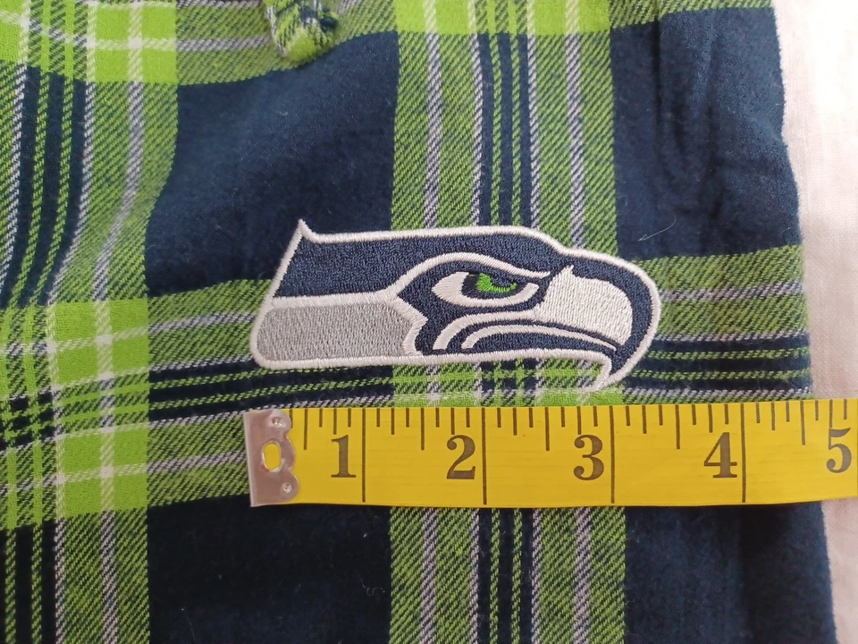 Seattle Seahawks NFL Men's Women's Sz S Lounge Flannel Plaid Pants PJ Bottoms - Image 3 of 4