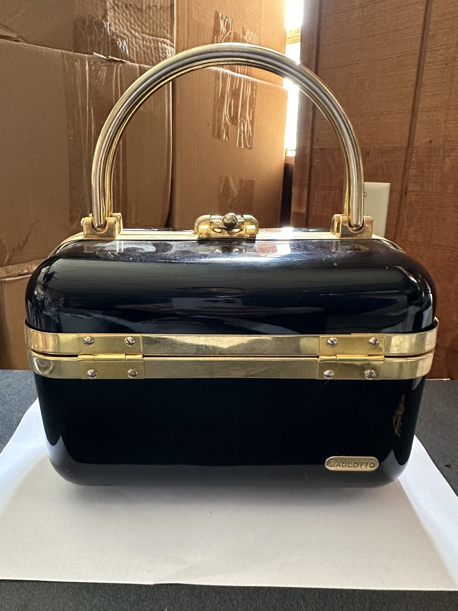 Baulotto Italian Bronze Lucite Handbag Designed Art Deco Box Purse