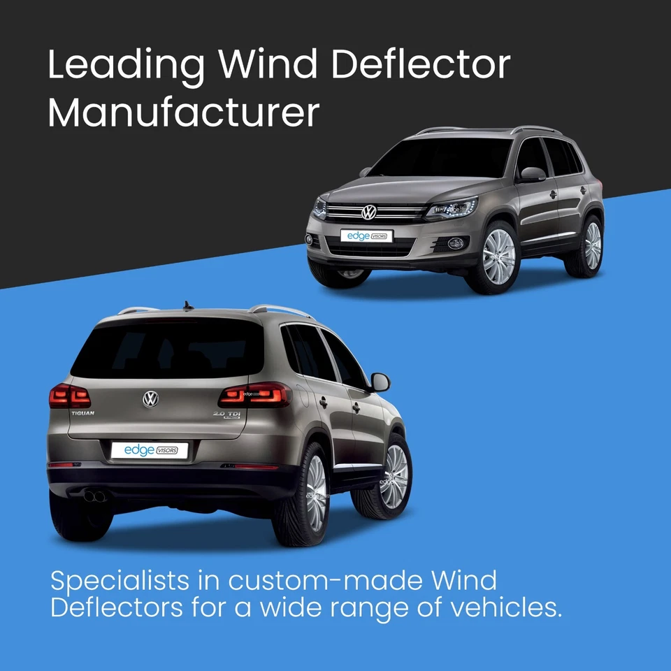 VW Tiguan MK1 2008-2016 5 Door SUV Wind Deflectors 4pc Tinted - Image 2 of 4