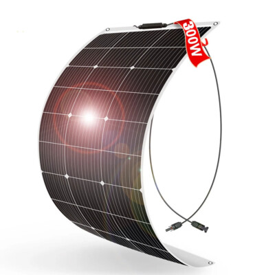 300W Flexible Solar Panel Mono 12V for Home RV Boat Camp Power Battery Charging