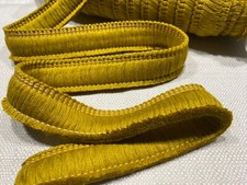 Frangia Cotone con Nappe 30mm Decorazione Tessile Cuscini Ocra Giallo #17