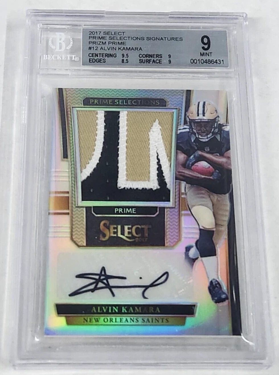 Alvin Kamara Panini Select Prime Selections Prizm Prime Signatures #NPAK Base