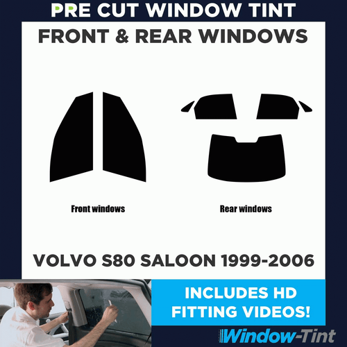 For Volvo S80 4-door Saloon 1999-06 Full Pre Cut Window Tint Kit Front & Rear - Picture 2 of 10
