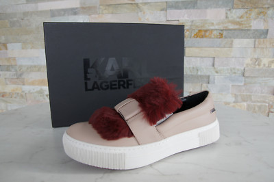 KARL LAGERFELD 38 US 7 UK 5 Slipper Fell Slip-On Schuhe rose NEU ehem.UVP 210  