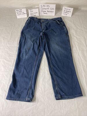 Carhartt CAT2 FLAME RESISTANT 290-83 size 40x30 BLUE Work PANT Fair J185