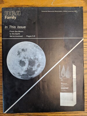 RCA FAMILY FROM THE MOON TO THE EARTH  JUNE/JULY 1971 MAGAZINE RARE VTG