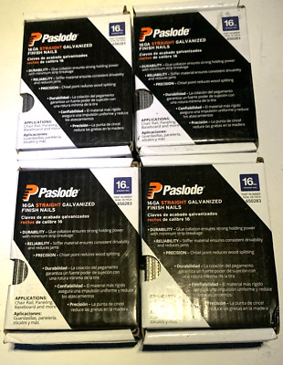 Paslode 1-1/2 inch Galvanized Finishing Nail 650283 Straight 16G (4 ...