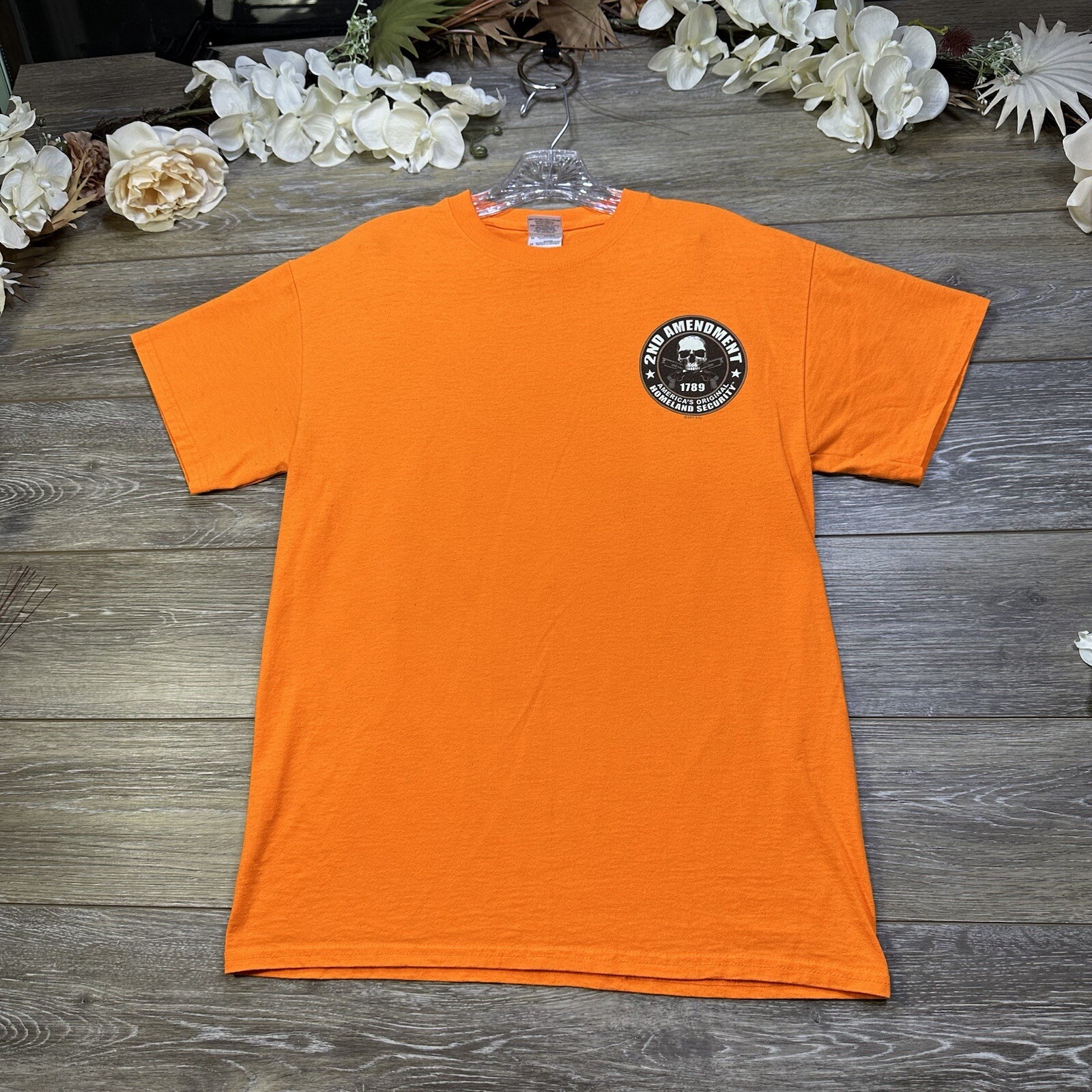 2nd Amendment TShirt Size Medium Orange Guns Amer… - image 6