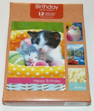 BOX 12 Christian BIRTHDAY Greeting Cards KJV Bible Scripture Inspirational Verse