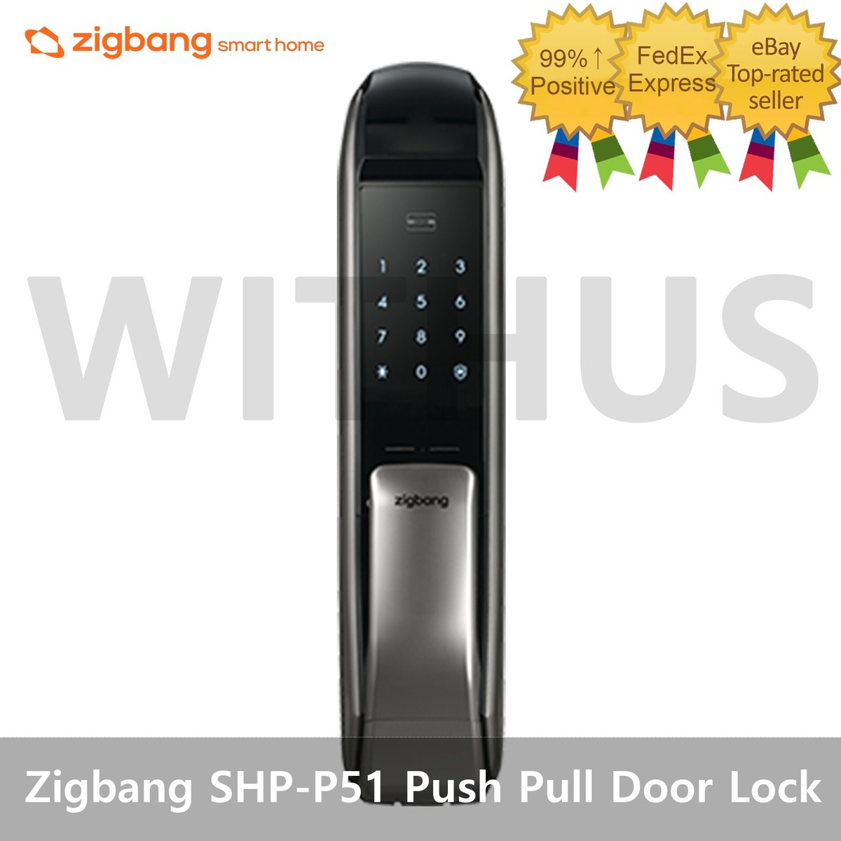 Zigbang SHP-P51 NEW Push Pull Digital Smart Door Lock with RF Key