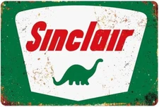 Rustic Look Standard Sinclair Gas Oil Thick Tin Sign for Man Cave Garage Auto Sh