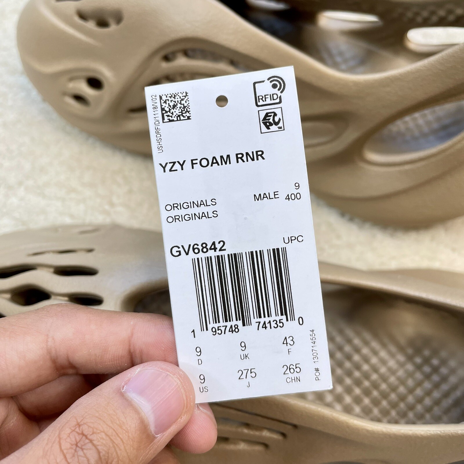 [US 9] adidas YEEZY FOAM RUNNER CLAY TAUPE YZY RNR Slipper Slides Shoes GV6842 thumbnail 5