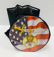 Shrine Shriner Scimitar & Crescent US Flag Design Insulated Cooler Tote
