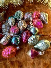 Vintage Soviet USSR Glass Xmas Christmas Old Russian Ornaments Set 20pcs