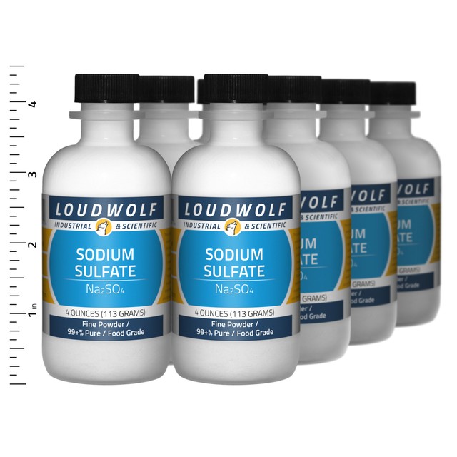 Sodium Sulfate 2 lb Total (8 Bottles) Food Grade Fine Powder USA SELLER
