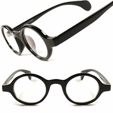 Classic Vintage Retro Hippie Mens Womens Clear Lens Eye Glasses Round Frame