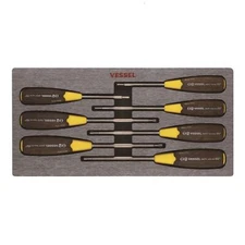 Vessel 3407EVA WOOD-COMPO Non-Slip Torx Tamper-proof Screwdriver 7PC. Set