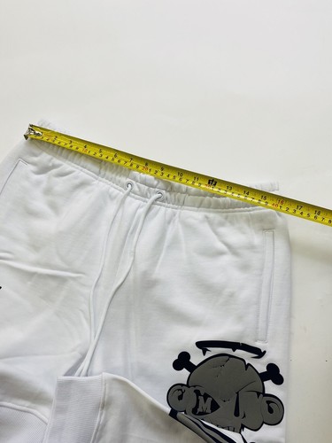 Monkey money Men 100% AUTHENTIC long sweat pants size Large White - Picture 3 of 5
