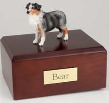 Australian Shepherd Pet Funeral Cremation Urn Avail in 3 Diff Colors  4 Sizes