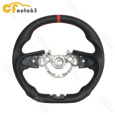 Full Leather Sport Steering Wheel for Nissan GTR GT-R R35 2017-2024 Red Ring