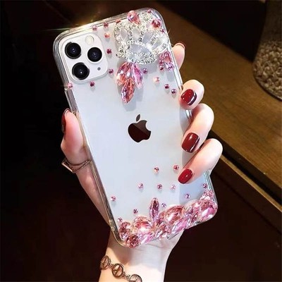 Diamond Bling Crown Flower Clear Cover Case For Huawei Magic 6 Pro Honor 90 5G