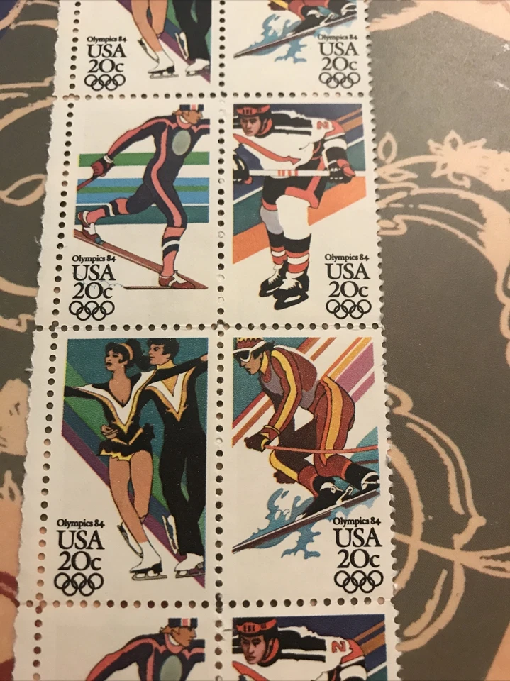 10 Stamps Scott # 2067-2070 - USPS - Winter Olympics - free shipping - Original - Image 2 of 2
