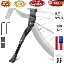 Collapsible Bicycle Kickstand - Adjustable Aluminum Stand for 22-28 Inch Bikes