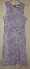 NWT WOMENS christopher & banks LOVELY LILAC FLORAL LINED DRESSY DRESS  SIZE 4