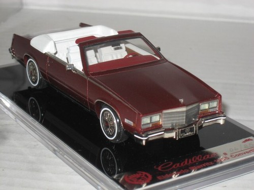 EMC 1985 Cadillac Eldorado Biarritz Cabriolet Top Down Cabrio 1/43 Burgundy - Picture 2 of 7